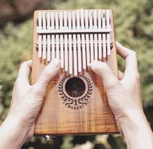 learning to play kalimba. what do the brackets mean? there are a