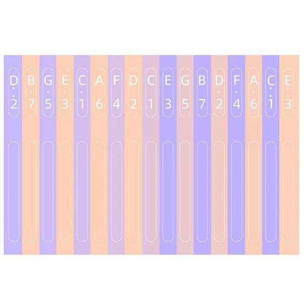 Stickers for Kalimba Keys Design: Stripes Kalimba Dream